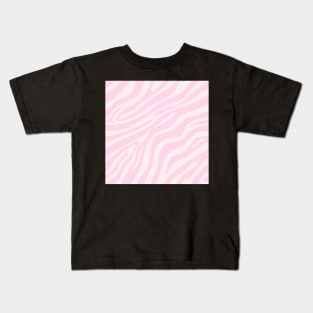 soft pink beige zebra pattern Kids T-Shirt